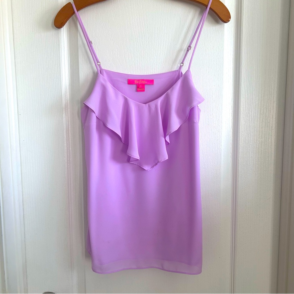 Lily Pulitzer Camisole with Ruffle Front Detail Size Small